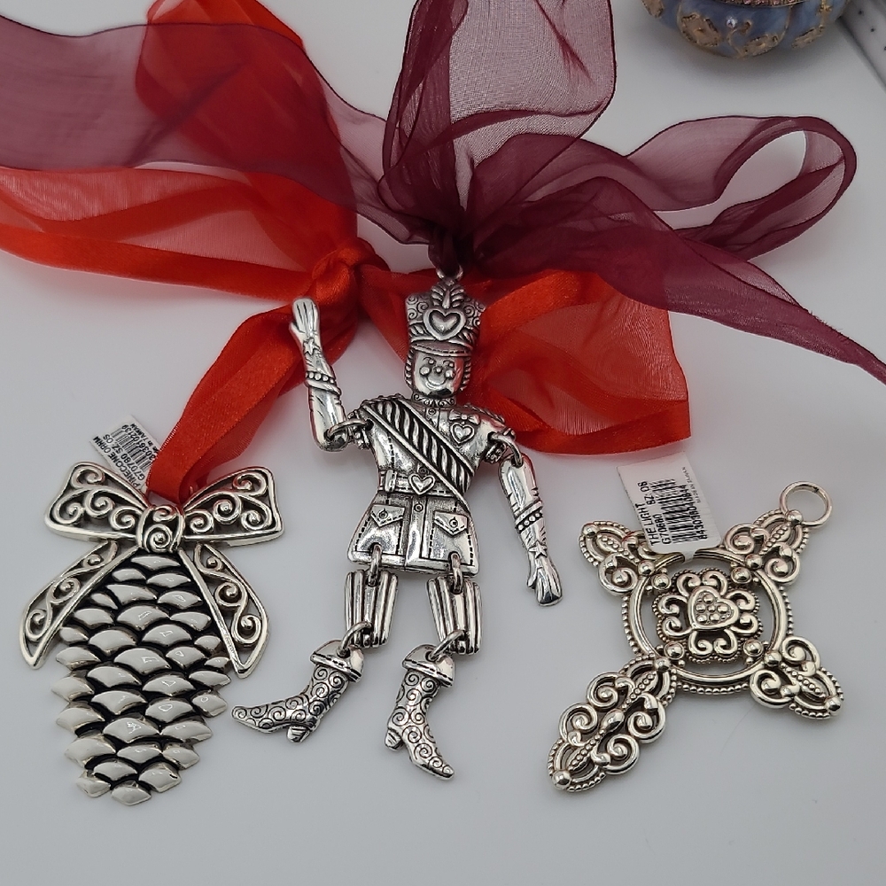 NWTS! Brighton Christmas Tree Ornament Set! Includes RARE Vint Toy Soldier! 🎄